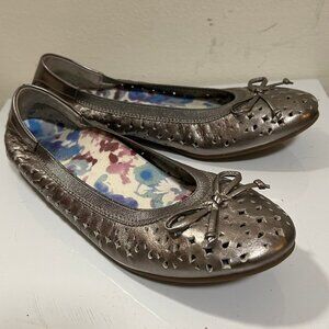 Ballet Flat Silver Vionic Spark Surin Sz 9.5
